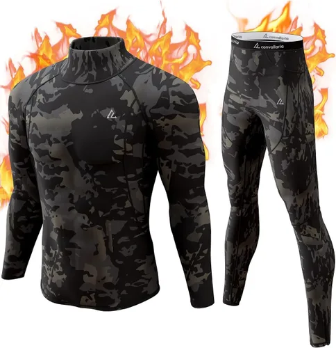 Vista 26 de Conjunto de ropa interior térmica para hombre, ropa interior larga 1#verde militar