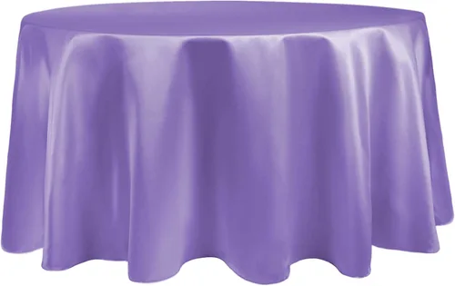 Vista 27 de Ultimate Textile Mantel redondo de satén nupcial de 60 pulgadas, se adapta a mesas de menos de 60 pulgadas de diámetro, berenjena morado berenjena