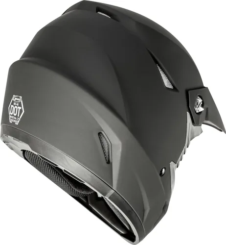 Vista 2 de GMAX MX-46 - Casco sólido (negro mate, XL) - Aprobado por FMVSS 218