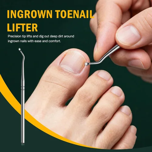 Vista 4 de FVION Juego de corrector de uñas encarnadas – 40 tiras alisadoras de uñas encarnadas sin dolor con levantador de uñas de los pies – Solución eficaz