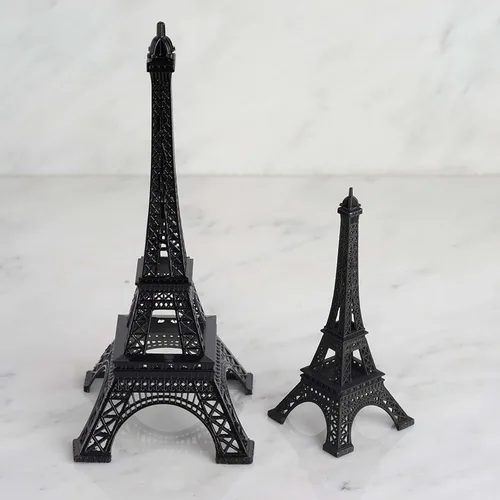 Vista 8 de Efavormart - Centro de mesa de la torre Eiffel de metal negro de 10 pulgadas, elegante decoración de la torre Eiffel negra y figura decorativa