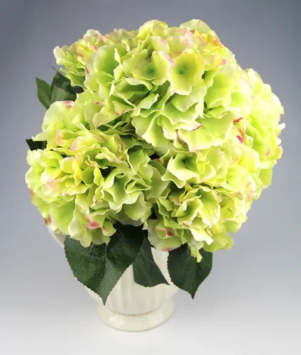Vista 5 de Hortensia artificial Flor de seda 5 cabezas grandes ramo decoración del hogar