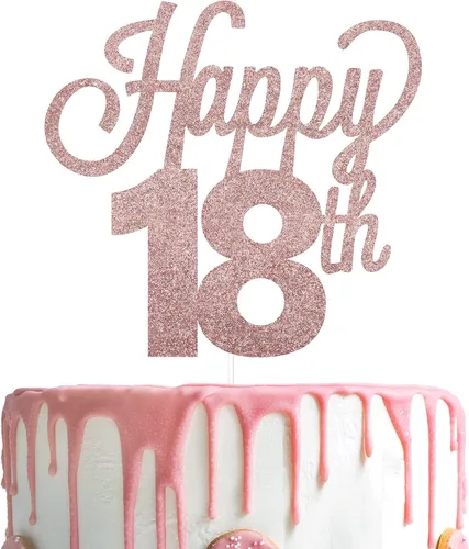 Vista 110 de LINGTEER - Decoración para pastel con texto "Happy Birthday 100", color negro