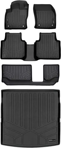 Vista 9 de SMARTLINER Juego de tapetes de piso de primera fila para Volkswagen Tiguan 2009-2017