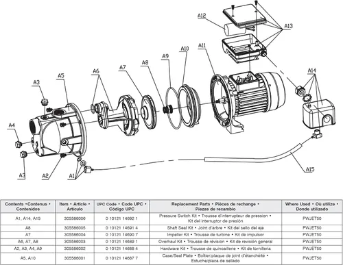 Vista 4 de Red Lion 305586006 Kit de interruptor de presión para bomba Pwjet50