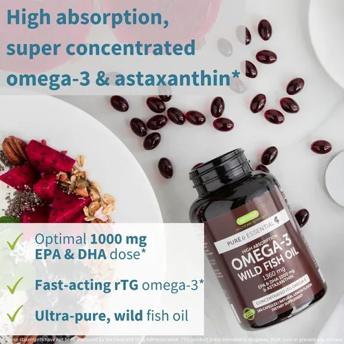 Vista 3 de Igennus - Aceite de pescado silvestre Omega-3 de alta absorción, 1360 mg y paquete de péptidos de colágeno hidrolizados avanzados, 1000 mg de EPA