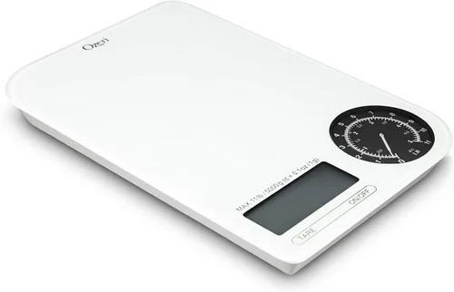 Vista 8 de Ozeri ZK18-WB Rev - Báscula digital de cocina con esfera electromecánica de peso, esfera negra