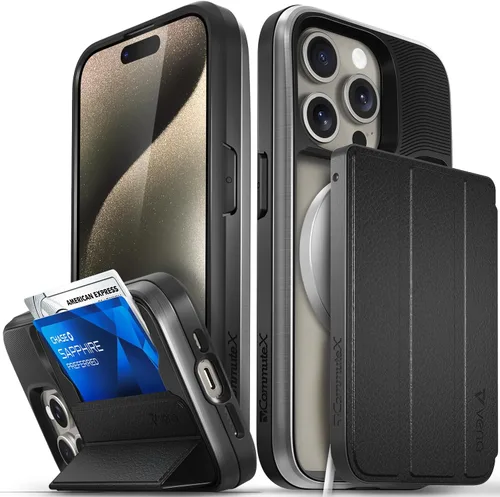 Vista 28 de VENA vCommute - Funda tipo cartera compatible con Apple iPhone 14 (6.1 pulgadas) (protección contra caídas de grado militar), funda de cuero