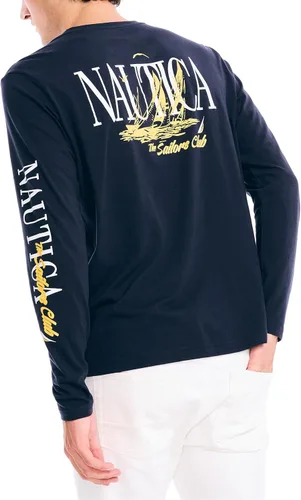 Vista 2 de Nautica Camiseta estampada de manga larga para hombre