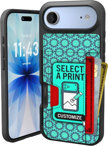 Vista 55 de Smartish Funda tipo cartera para iPhone 11 Pro - Wallet Slayer Vol. 2 [soporte protector delgado] tarjetero (seda) - Black Tie Affair