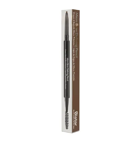 Vista 9 de Sistar Lápiz de cejas micro definidor de cejas impermeable, relleno y forma ultra fino de doble extremo (chocolate oscuro)