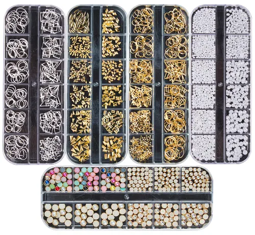 Vista 8 de 3000 piezas (5 cajas) Nail Art Rhinestone Set Adornos de Uñas Estilo 3