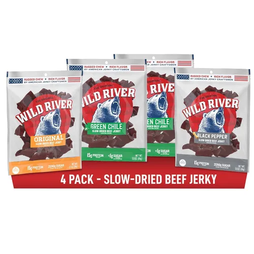 Vista 8 de Wild River Original Beef Jerky - (paquete de 4) bolsas de 3.5 onzas