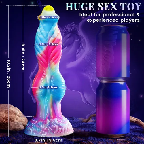 Vista 7 de Consolador de empuje juguetes sexuales vibrador - 10.2 pulgadas 4 en 1 enormes consoladores gruesos juguetes anales, monstruo consolador grande