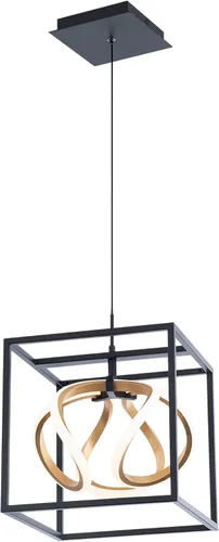 Vista 3 de WAC Lighting dweLED, Sinclair 10 pulgadas LED 1 luz colgante 3000K en hoja de oro negro