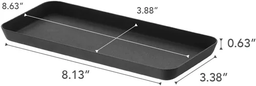 Vista 7 de Yamazaki Home Tower Bandeja de tocador para ahorrar espacio, 4 x 8.5 pulgadas, acero