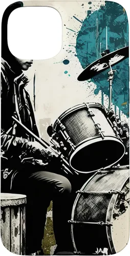 Vista 9 de Black White Drummer Music Lover Drumming Drummer Graphic Case for iPhone 17