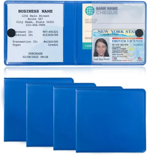 Vista 18 de Kewucn Soporte para seguro de registro de automóvil, organizador esencial de 10.55 x 4.8 pulgadas con cierre, accesorios interiores de vehículos