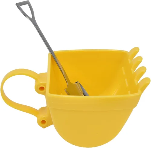 Vista 8 de Pilipane Taza de café excavadora, taza de cubo de excavadora de 11.2 fl oz, taza de café con diseño de excavadora con cuchara de pala, taza de café
