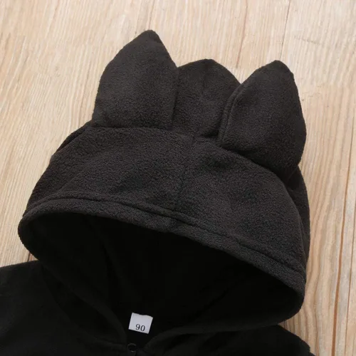 Vista 4 de Weixinbuy Conjunto de ropa de Halloween para bebé y niña, estilo murciélago, ropa de invierno, abrigo con capucha