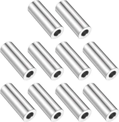 Vista 58 de uxcell 10 piezas de espaciador de acero inoxidable de 3/8" de diámetro interno x 3/4" de diámetro exterior x 1" de longitud, espaciador de rosca
