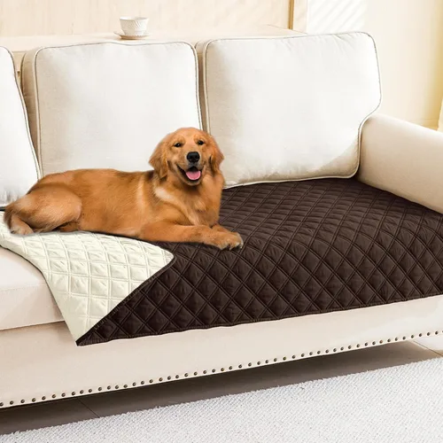 Vista 147 de Smiry Funda Impermeable para Cama de Perro Manta para Mascotas, Manta Suave y Lavable para Perros para Muebles Cama Sofá Sofá Reversible, a Cuadros