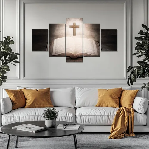 Vista 32 de Arte de Pared Cristiano Símbolo Religioso Cuadro Enmarcado Pintura de Cruz de Cristo Cruces Decoración de Pared Impresión en Lienzo de Cruz Póster