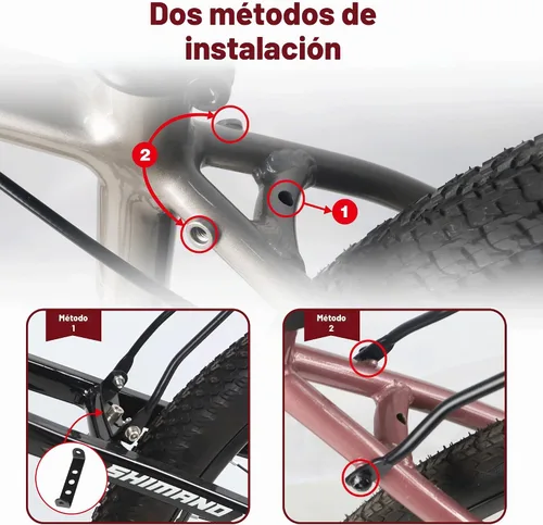 Vista 2 de WEEROCK Portaequipajes para bicicletas de 24 a 29 pulgadas, soporte de carga ajustable de aleación de aluminio, para bicicletas de 24 a 29 pulgadas