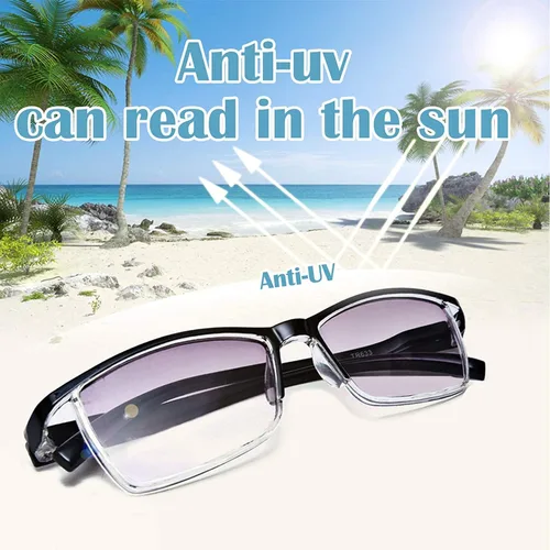 Vista 3 de LUFF 4pairs Reading Glasses Men Blue Light Computer Readers UV400 Eyeglasses Spring Hinges