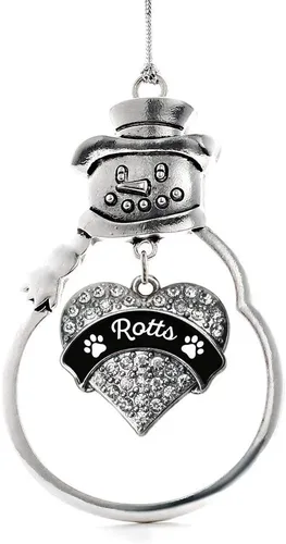 Vista 117 de Colgante de plata con diseño de Detroit con forma de corazón y muñeco de nieve con circonitas cúbicas