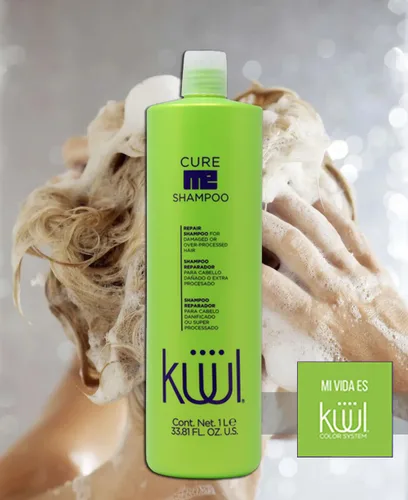 Vista 2 de Kuul Cure Me Champú 33.8 oz - CHAMPÚ KÜÜL RECONSTRUCTOR DEL CABELLO CON HIDRATACIÓN PROLONGADA - 1 litro / 1000 ML