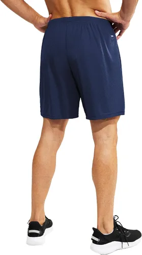 Vista 5 de MIER Pantalones cortos de correr para hombre, 5 pulgadas, para gimnasio, atlético, de secado rápido, pantalones cortos de entrenamiento deportivo