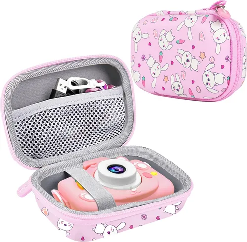 Vista 13 de Leayjeen Funda para cámara para niños compatible con OUTUVAS/Goopow/Mgaolo/HOOMOON/Juguetes de cámara para niños y videocámara digital para niños