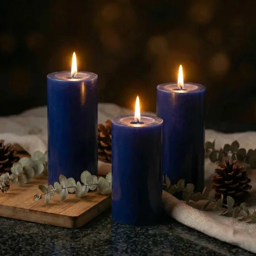 Vista 57 de Richland® Juego de 20 velas de pilar de 2 x 3 pulgadas, color marfil sin perfume