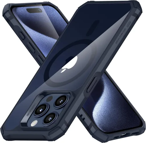 Vista 8 de ESR Funda para iPhone 15 Pro, compatible con MagSafe, protección de grado militar, esquinas de protección de aire a prueba de golpes, parte trasera
