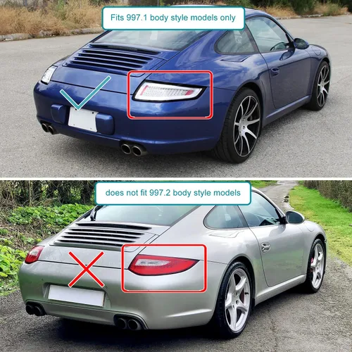 Vista 7 de Spec-D Tuning Luces traseras LED cromadas compatibles con Porsche 911 997 Carrera/Carrera 4 / Carrera S/Carrera 4S / Targa 4 / Targa 4 / Targa 4S