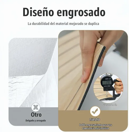 Vista 5 de Chejiaye Panel de pared 3D de listones de grano de madera, 15.75 x 118 pulgadas, adhesivo de pared autoadhesivo insonorizado, resistente a