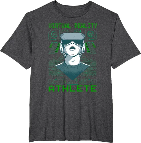 Vista 13 de Playera divertida de realidad virtual para atleta VR Gamer Negro