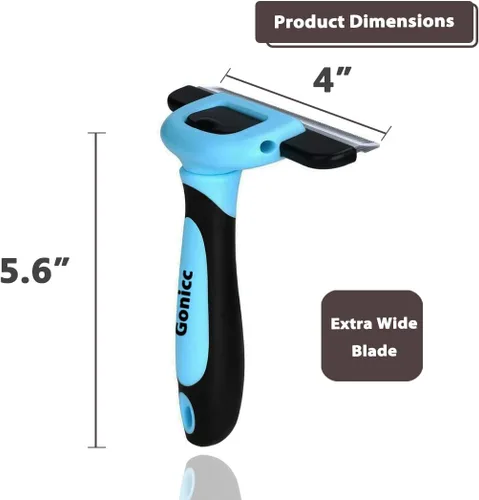 Vista 8 de Gonicc PDT-1001 Herramienta profesional para eliminar pelo para mascotas, peine azul Effectively Reduces Shedding by Up to 95%, Ideal for Short