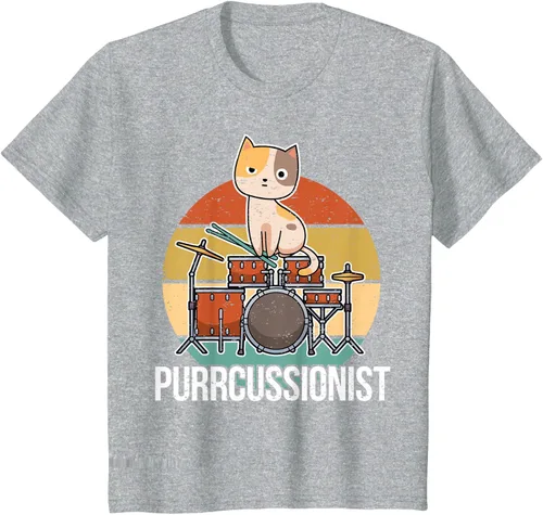 Vista 59 de Funny Percussion Drummer Drumming Drums Saying I Kitten Cat Camiseta, Negro, S