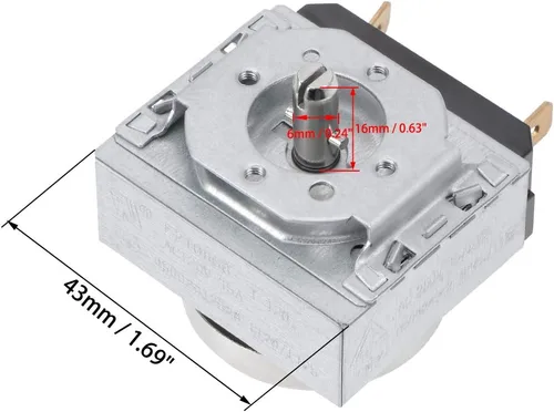 Vista 3 de uxcell Interruptor temporizador controlador de tiempo, 60 minutos, 196.9 ft, eje redondo, repuesto para horno de microondas electrónico