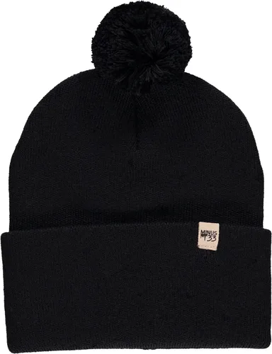 Vista 12 de Minus33 - Gorro de punto con pompón de peso medio, 100% lana merina, gorro de invierno
