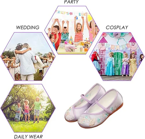 Vista 6 de Bkotoo Encanto Mirabel - Zapatos de vestir para niñas - Cosplay Isabela Madrigal Princess Costume Shoes
