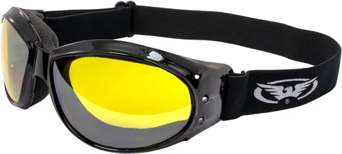 Vista 17 de Global Vision Eliminator Gafas Acolchadas para Motocicleta de Dirt Bike para Hombres y Mujeres (Marco Negro/Lente Ahumado)