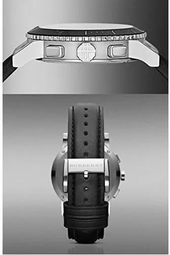 Vista 2 de Burberry Reloj para hombre de acero inoxidable BU9382, Negro -, Cronógrafo