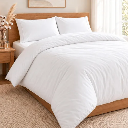 Vista 47 de ARlinen Juego de funda de edredón de tamaño individual, 100% algodón egipcio, juego de ropa de cama de 3 piezas con cierre de cremallera, incluye 1