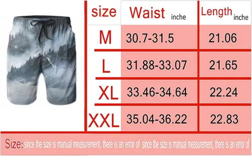 Vista 5 de Mens Swim Trunks Pentagram with Demon Baphomet Satanic Goat Quick Dry Beach Shorts with Pockets Mesh Lining