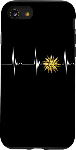 Vista 13 de Funda para iPhone 15 Uruguay Pride Heartbeat EKG Pulse Uruguay Flag Uruguay