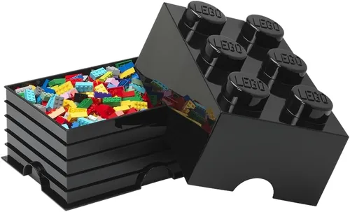 Vista 3 de Room Copenhagen LEGO - Caja de ladrillo de almacenamiento apilable con 6 pernos, bloques de construcción organizativos decorativos para juguetes