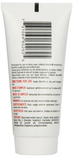 Vista 2 de Udderly Smooth Crema de ubre, hidratante para la piel, tubo de 2 onzas